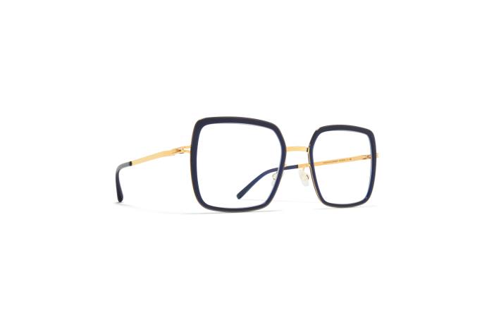 stel: a76-blank guld/mælkeagtig indigo layana MYKITA F0JJ402 lidt