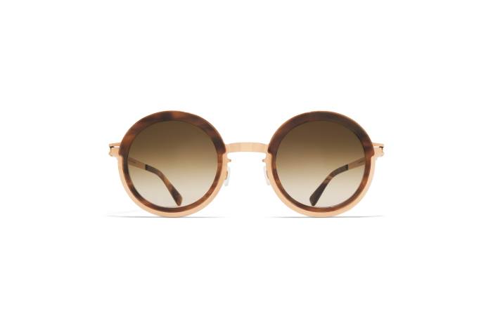 stel: a80 champagne guld/galapagos|linse: rå brun gradient phillys MYKITA F0JJ187 acetat