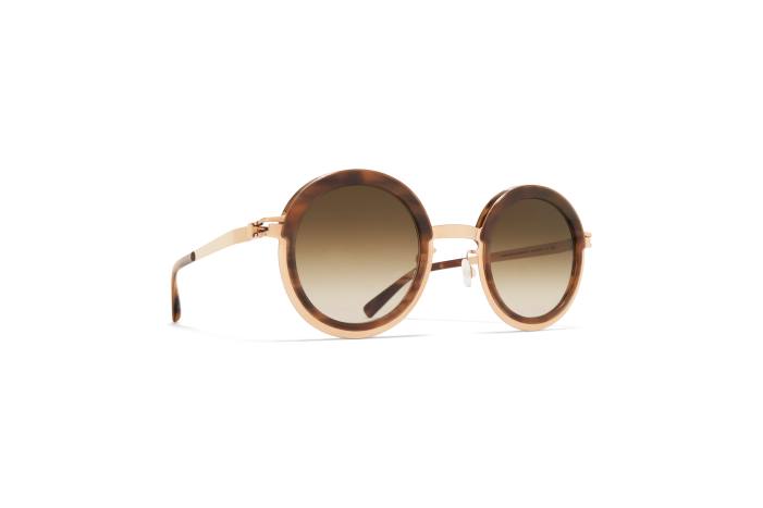 stel: a80 champagne guld/galapagos|linse: rå brun gradient phillys MYKITA F0JJ187 acetat