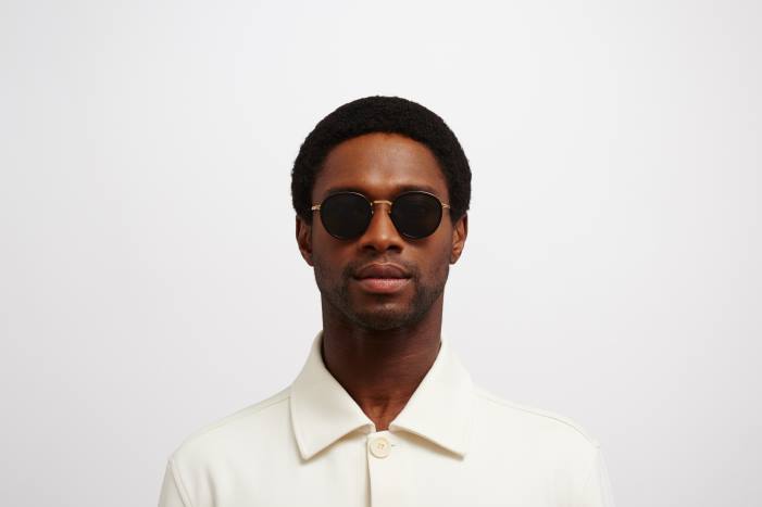 stel: a15 blank guld/sort|linse: mørkegrå massiv tuva MYKITA F0JJ222 lidt