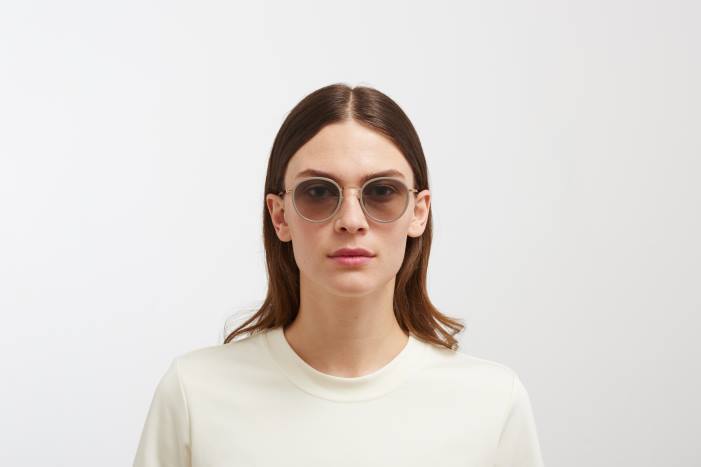stel: a42 champagne guld/brun grå|linse: original grå gradient tuva MYKITA F0JJ223 lidt