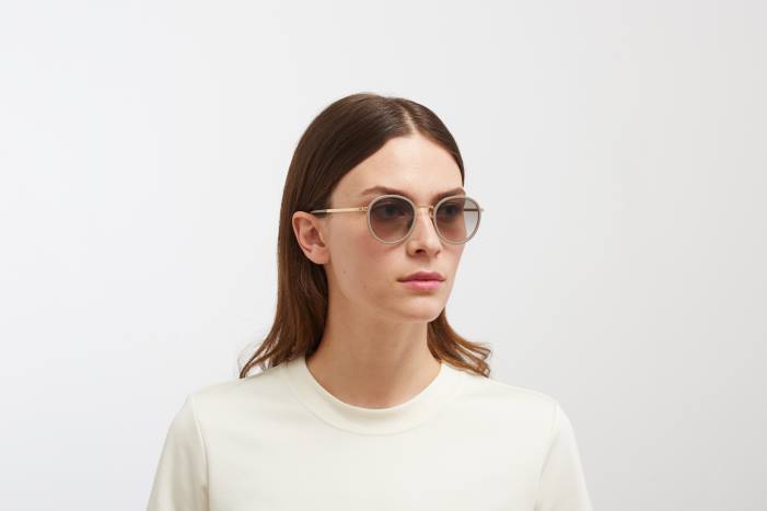 stel: a42 champagne guld/brun grå|linse: original grå gradient tuva MYKITA F0JJ223 lidt