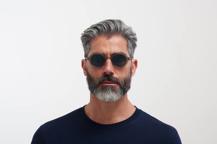 stel: c106 mat taupe/shiny graphit|linse: polariseret pro ocean blue esbo MYKITA F0JJ178 lidt