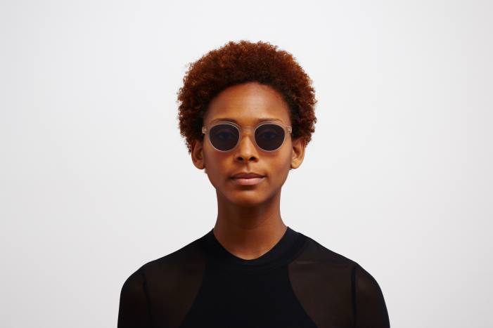 stel: c185 mat champagne/shiny gra|linse: polariseret pro hi-con grå ketill MYKITA F0JJ201 lidt