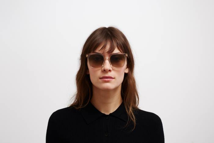 stel: c1 champagne/blank guld|linse: rå brun gradient viska MYKITA F0JJ128 lidt