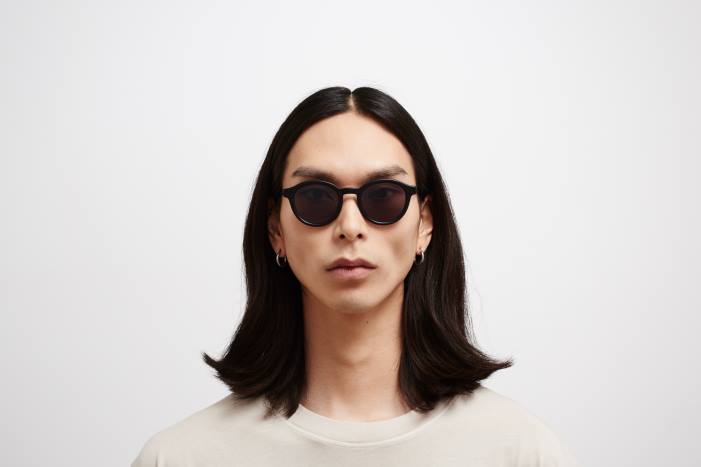 stel: c98 mat sort/sort|linse: polariseret pro hi-con grå ketill MYKITA F0JJ200 lidt