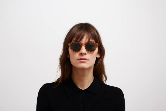 stel: c99 brun/mørkebrun/blank go|linse: polarized pro green 15 ketill MYKITA F0JJ199 lidt