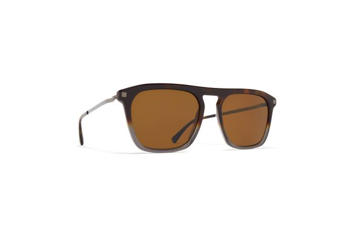stel: c9 santiago gradient/skinnende gra|linse: polariseret pro ravbrun kallio MYKITA F0JJ122 lidt
