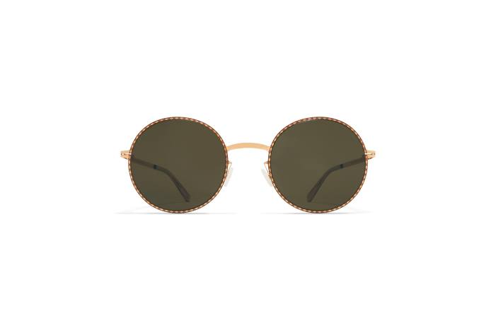 stel: champagne guld/sort|linse: rå grøn solid lale MYKITA F0JJ183 lidt