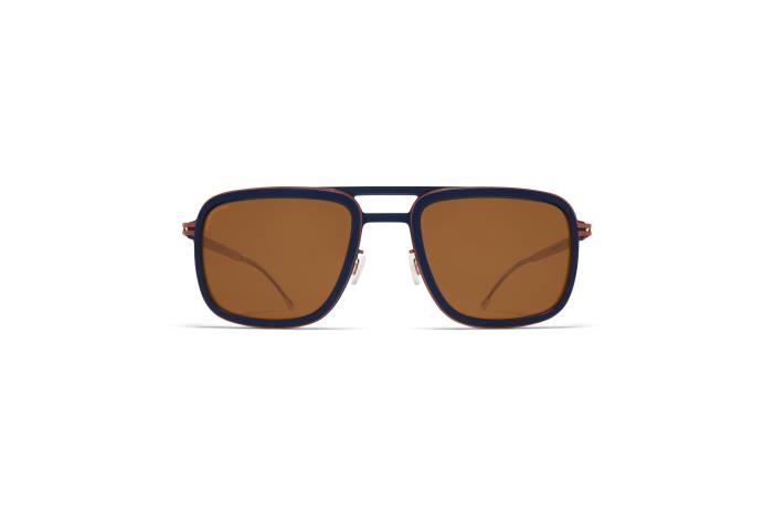 stel: mh68 indigo/skinnende kobber|linse: polariseret pro ravbrun gran MYKITA F0JJ57 mylon