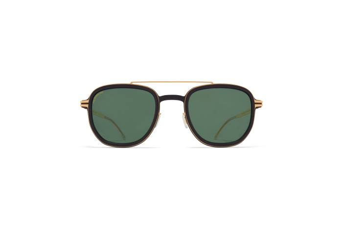 stel: mh7 kulsort/blank guld|linse: polariseret pro grøn 15 el MYKITA F0JJ46 mylon