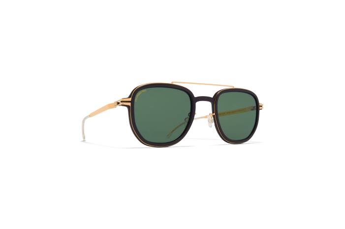 stel: mh7 kulsort/blank guld|linse: polariseret pro grøn 15 el MYKITA F0JJ46 mylon