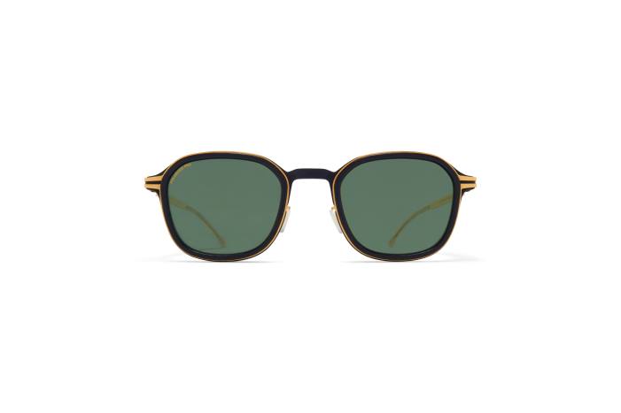stel: mh7 kulsort/blank guld|linse: polariseret pro grøn 15 gran MYKITA F0JJ144 mylon