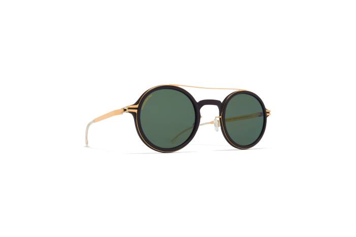 stel: mh7 kulsort/blank guld|linse: polariseret pro grøn 15 hemlock MYKITA F0JJ49 mylon