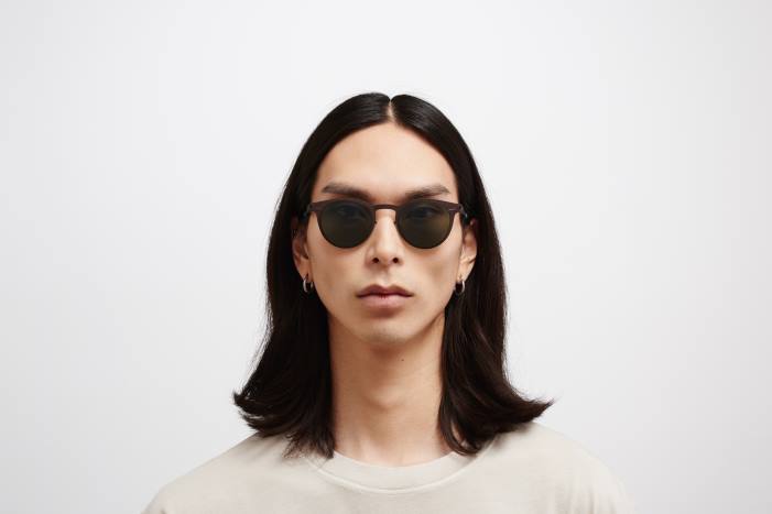 stel: mørkebrun|linse: polariseret pro grøn 15 riley MYKITA F0JJ191 nr1